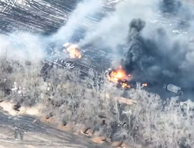 Бійці волинської бригади знищили колону російських вантажівок