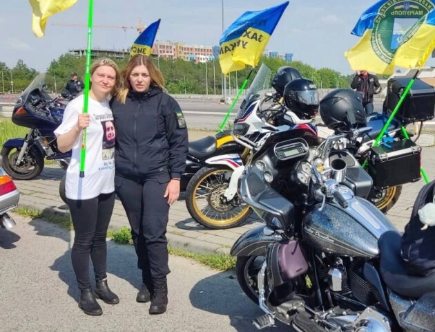 Прикордонниця з Волині Аліна Паніна взяла участь у мотопробігу на честь захисників Маріуполя