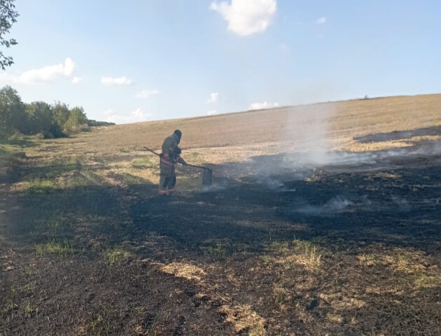 На Волині горіла стерня: постраждала жінка