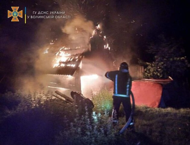 На Волині через блискавку загорілося шість будівель