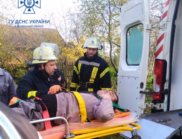 Волинянин різав гілля, травмувався і не зміг злізти з дерева: приїздили рятувальники