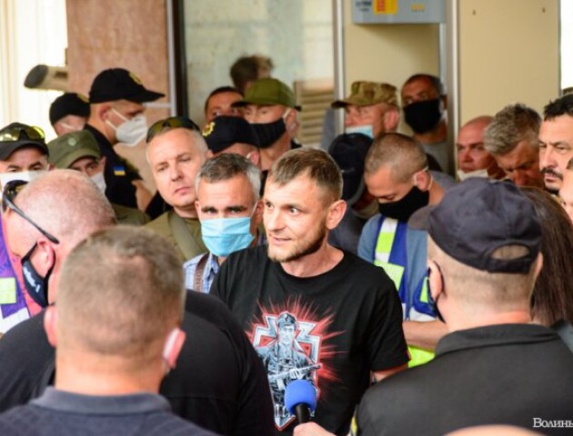 Акція протесту у Волинській ОДА. Ветерани нарешті зустрілися з Погуляйком