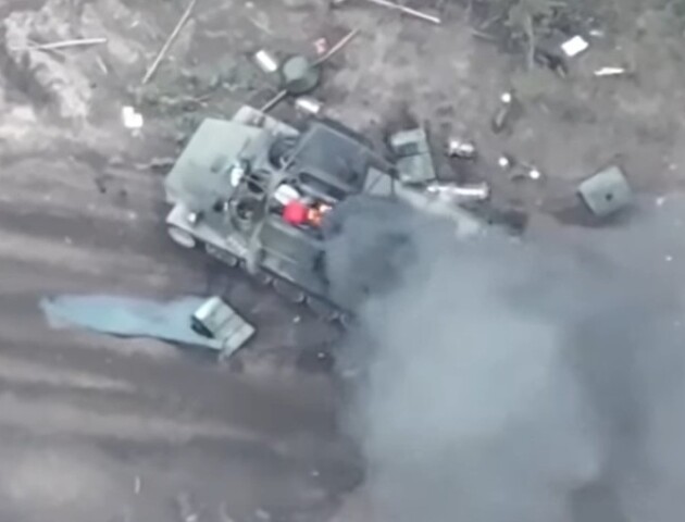 Волинські бійці спалили ворожу «мотолигу»