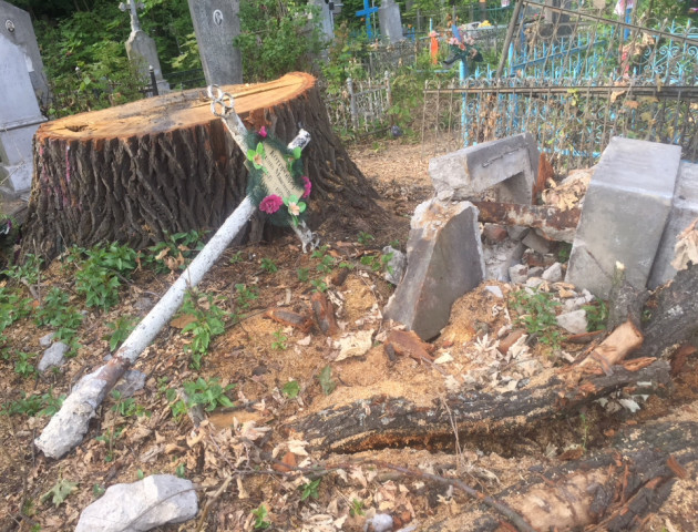 Побиті пам'ятники, вивернуті хрести: у місті на Волині скаржаться на комунальників-вандалів. ФОТО