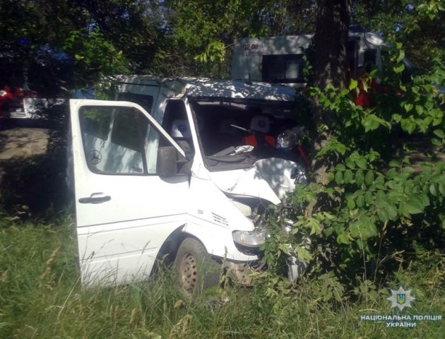 Аварія на Волині: авто з’їхало в кювет і «врізалося» в дерево. ФОТО