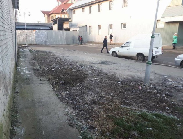 Комунальники вкотре прибрали територію біля ТЦ «Слон». ФОТО