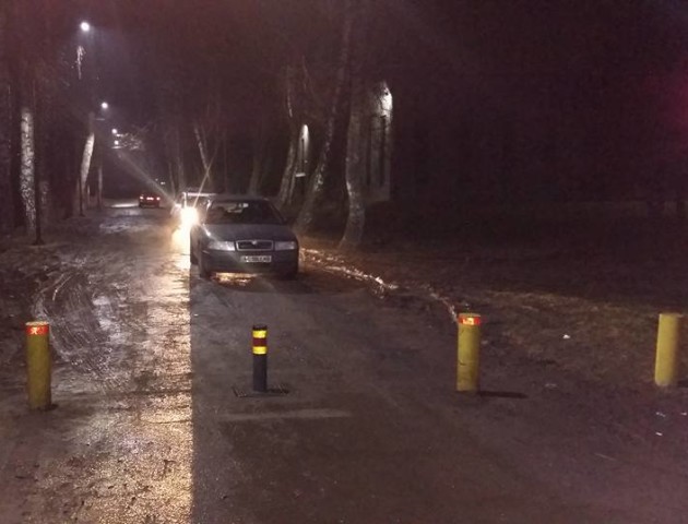Луцьким парком катався легковик у пошуках виїзду
