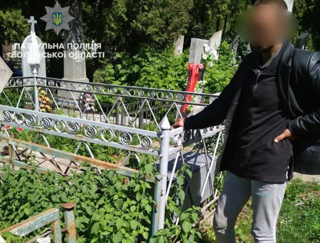 У Луцьку двоє чоловіків поцупили метал з кладовища. ФОТО