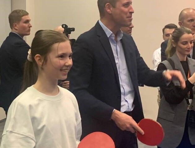 Ковельчанка грала у пінг-понг з британським принцом Вільямом