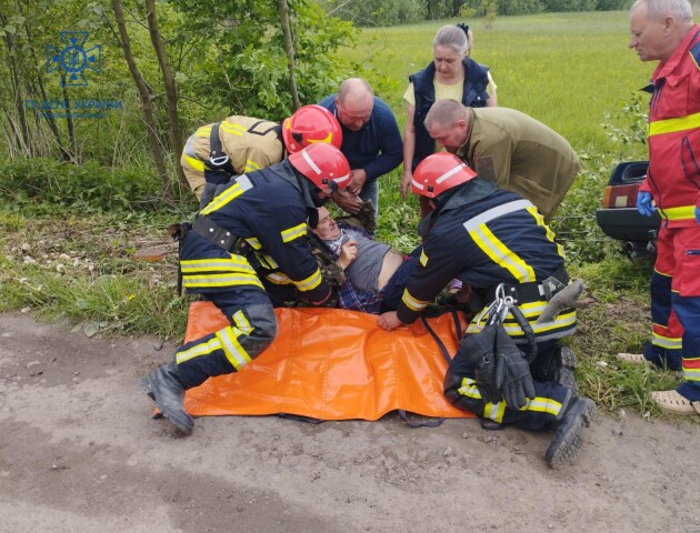 На Волині легковик влетів у дерево: водій у лікарні