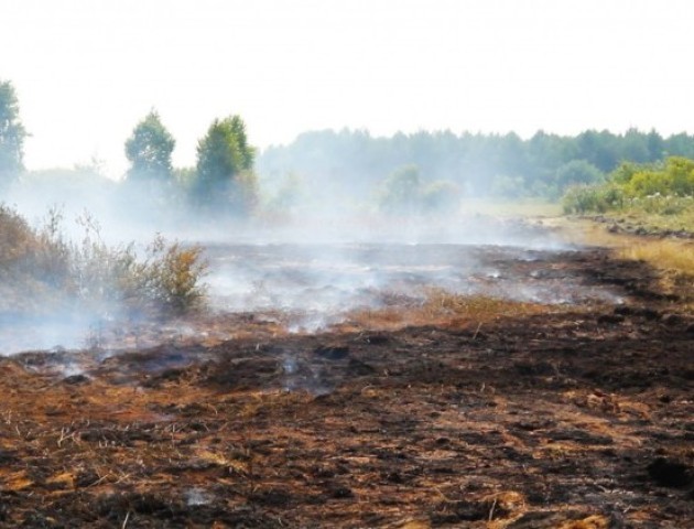 72-річний чоловік підпалив торфовища на Волині