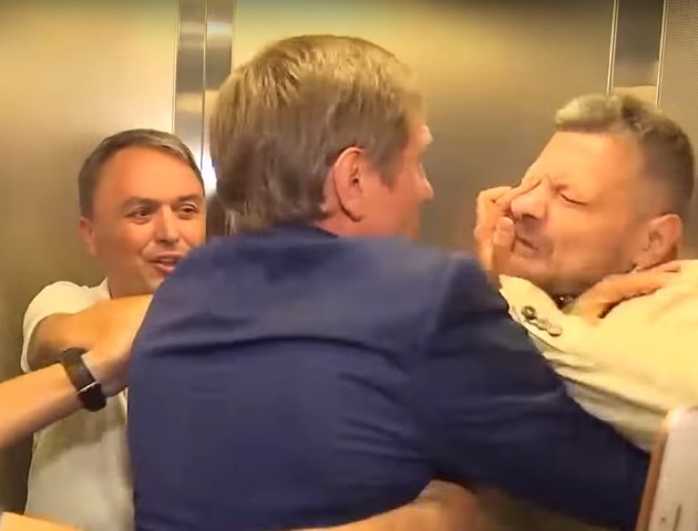 Волинський нардеп «засвітився» як рефері під час бійки колег. ВІДЕО