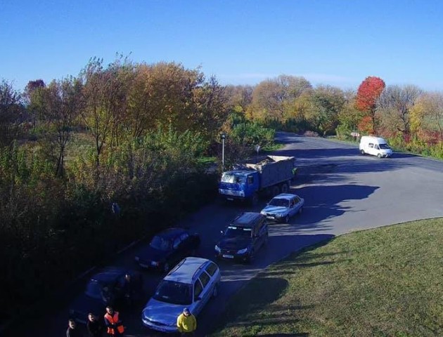 На Горохівщині страйкують автомобілісти. ФОТО