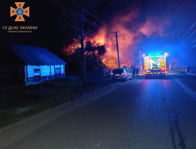 На Волині горіли житлові будинки