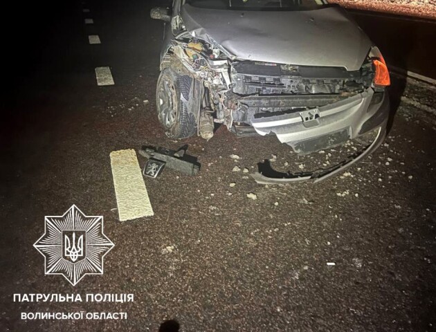 На Волині через перевищення швидкості зіткнулися автівки. ФОТО