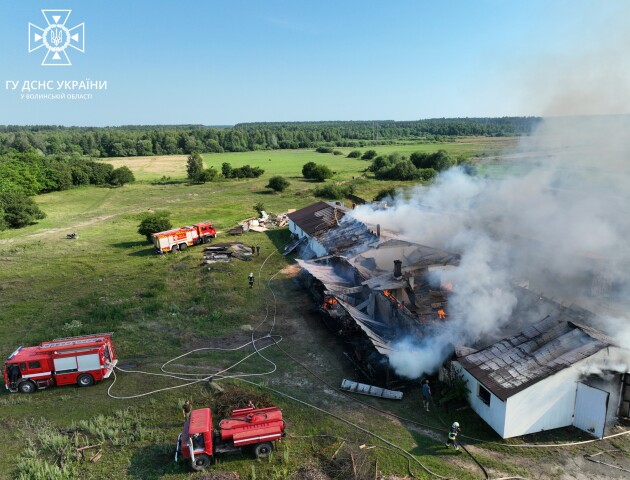 У селі на Волині горів столярний цех
