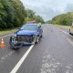 Небезпечний обгін: біля Луцька зіштовхнулися Porsche та Mazda. ФОТО