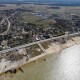 Доріжки з бруківки і оновлений  пляж: Світязь з висоти