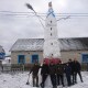 На Волині зліпили семиметрового сніговика