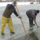 Як у Жидичині готують ополонку для водохрещенських купань. ВІДЕО