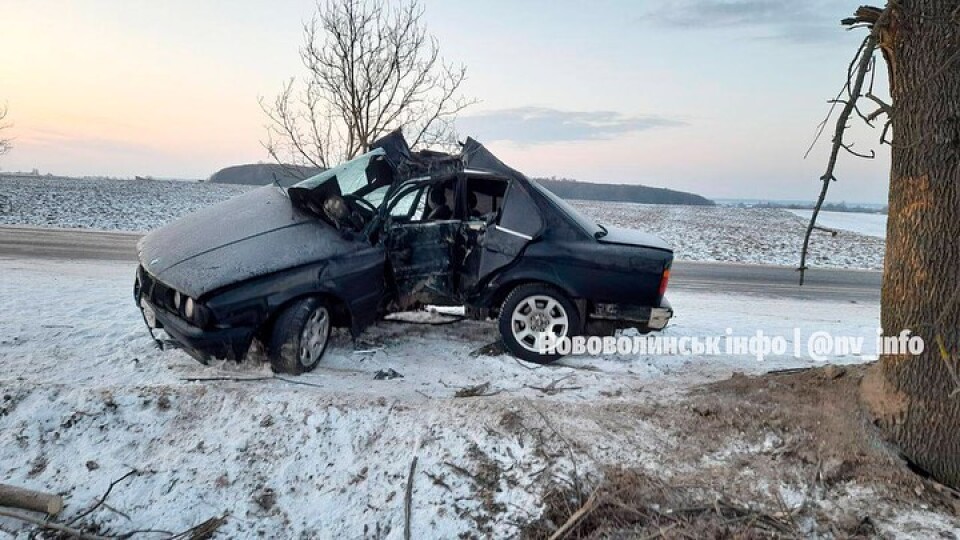 На Волині загинув водій автівки, який врізався у дерево