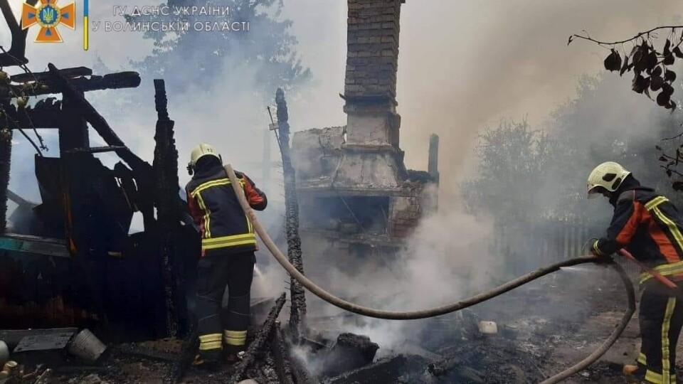 За добу на Волині ліквідували дві пожежі у житловому секторі
