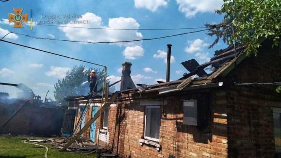 На Волині горіла господарська будівля