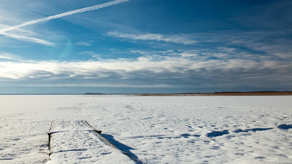 Казкові світлини засніженого озера Світязь. ФОТО