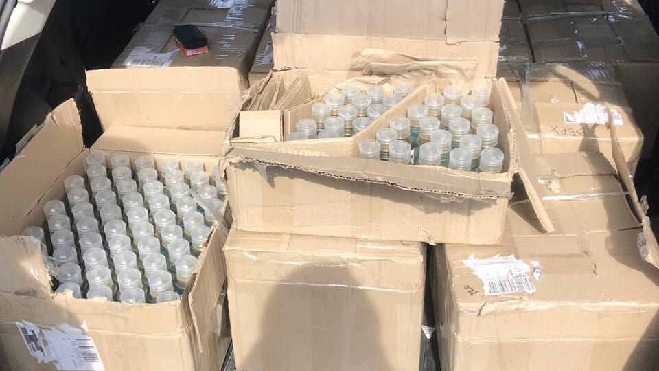За час карантину поліція вилучила 2760 літрів підроблених антисептиків