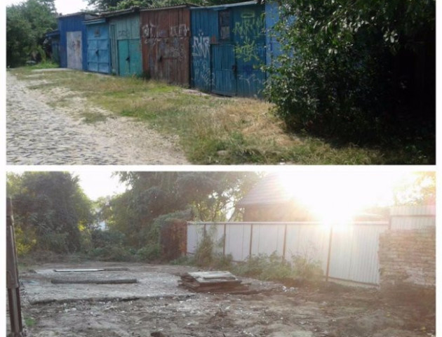 У Луцьку прибрали сміття після знесення гаражів