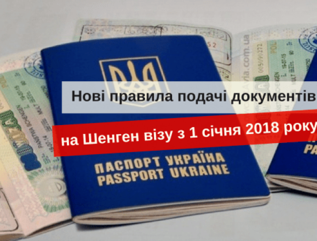 Нові правила подачі документів на Шенген візу з 1 січня 2018 року