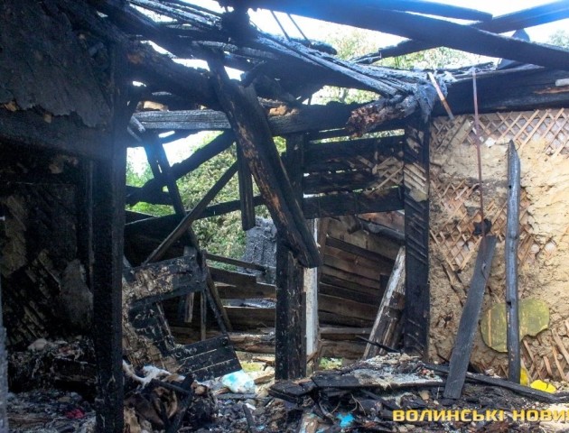 У Луцьку  горів прихисток для бездомних