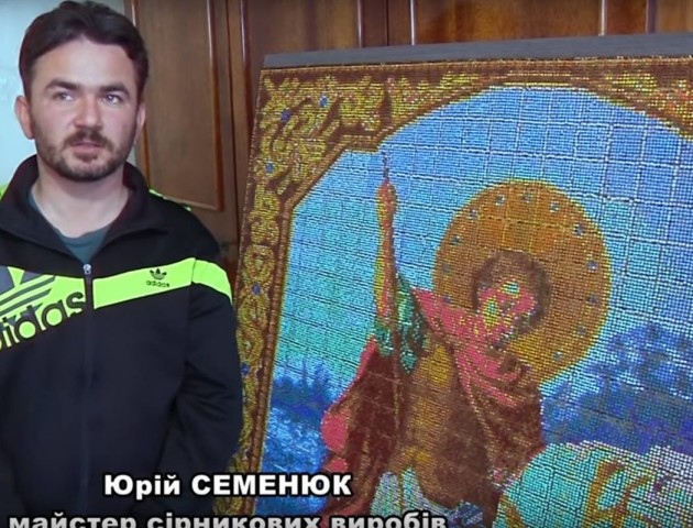 У селі на Волині створили унікальну ікону з сірників. ФОТО